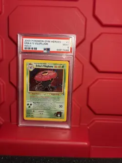 2000 Pokemon Gym Heroes Erika’s Vileplume Holo PSA 9 MINT - Image 1