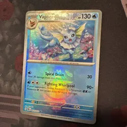 Vaporeon 022/131 Master Ball Prismatic Evolutions Pokemon Reverse Holo - Image 1