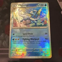 Vaporeon 022/131 Master Ball Prismatic Evolutions Pokemon Reverse Holo - Image 2