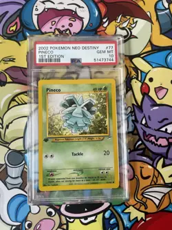 2002 POKEMON NEO DESTINY 1ST EDITION #77 PINECO - PSA 10 GEM Mint - Image 1