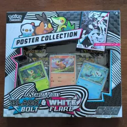 Pokemon TCG Scarlet & Violet Black Bolt & White Flare Poster Collection Box - Image 1