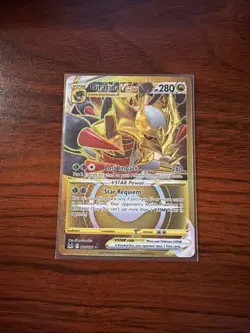 Giratina VSTAR Gold Secret Rare 212/196 Lost Origin Pokemon Card NM - Image 1