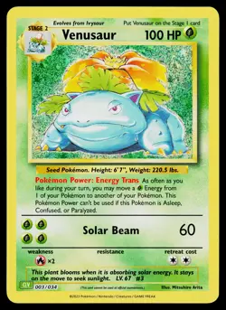 Venusaur 003/034 Trading Card Game Classic Holo - Image 1