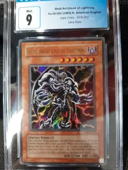 Skull Archfiend Of Lightning Cgc 9 Mint 2003 DCR-073 Dark Crisis Ultra Rare Card - Image 1