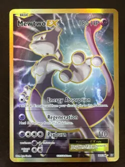 Pokemon Mewtwo-EX Full Art Holo Evolutions 103/108 ENG 180HP TCG Card - EX Cond - Image 1