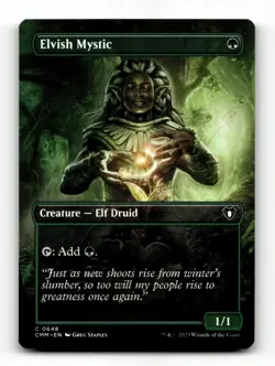 Elvish Mystic (Borderless) 648 Common Commander Masters Magic: The Gathering NM - Image 1