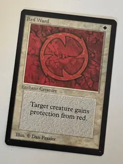 Magic the Gathering MTG Beta Red Ward NM (Beta Bob) - Image 1