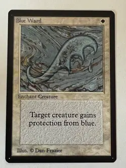 Magic the Gathering MTG Beta Blue Ward NM (Beta Bob) - Image 1