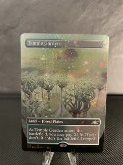 Temple Garden (Borderless) (Galaxy Foil) Unfinity Foil - Image 1