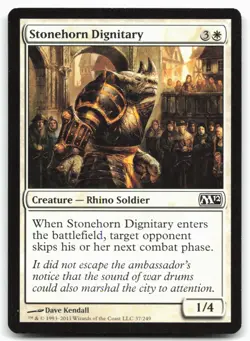 MTG Stonehorn Dignitary C Magic 2012 (M12) 37 MP - Image 1