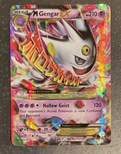 Pokemon M Gengar EX Black Star Promos XY166 Shiny Holo Card - Image 1