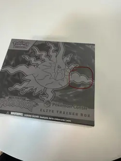 Very Small Hole Pitch Black Pokemon Center ETB Elite Trainer Box Factory Sealed - Image 4