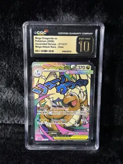 Pokemon CGC PRISTINE 10 Mega Dragonite ex 271/217 - Image 1