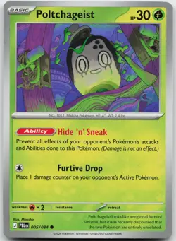 Playset of 4 Poltchageist 005/084 Pokemon Pitch Black - NM - Image 3