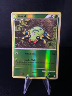 Spinarak 83/123 -[NM]- Reverse Holo - HeartGold SoulSilver Base Set Pokemon TCG - Image 1