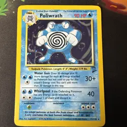 Wizards of the Coast Pokemon TCG Poliwrath 015/130 Base Set 2 Holo Rare (#2) DMG - Image 1