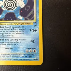 Wizards of the Coast Pokemon TCG Poliwrath 015/130 Base Set 2 Holo Rare (#2) DMG - Image 4
