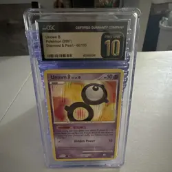 Pokemon TCG Unown B Diamond & Pearl 66/130 Regular English CGC 10 2007 - Image 1