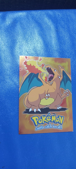 Pokemon TCG Topps Charizard E6 of 12 Movie Edition Holo Foil Blue Logo 1999 - Image 1