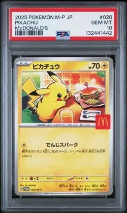 PSA 10 SEQUENTIAL McDonalds Promo Complete Set Pokemon Japanese 2025 Pikachu etc - Image 5