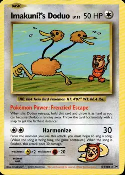 ImakuniU's Doduo 112/108 Secret Rare Evolutions Pokemon Lightly Played - Image 1