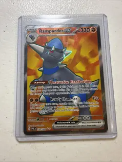 Rampardos ex 100/084 Me05: Pitch Black Holo full art pokemon ultra rare - Image 1