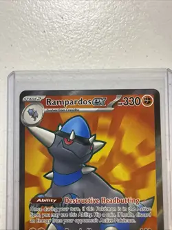 Rampardos ex 100/084 Me05: Pitch Black Holo full art pokemon ultra rare - Image 2