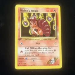 Pokemon Blaine's Vulpix 1st Edition 066/132 Common Gym Challenge NM - Image 1