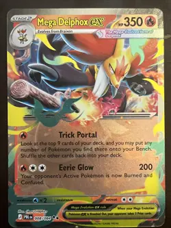 Mega Delphox ex 008/084 Double Rare Pokemon Pitch Black ME05 English - Image 1