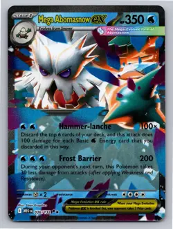 Mega Abomasnow ex 036/132 Double Rare Mega Evolution Pokemon Holo Near Mint - Image 1