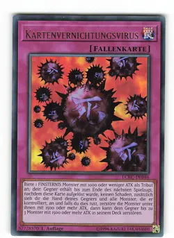 Yugioh KARTENVERNICHTUNGSVIRUS , lckc-de046 Ultra Rare deutsch NM 1. Auflage - Image 1