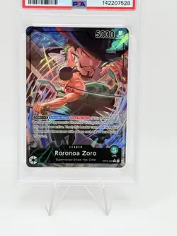 One Piece OP12-020 Roronoa Zoro Alternate Alt Art Parallel English PSA 10 - Image 2