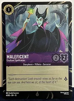 Lorcana Maleficent Attack Of The Vine Disney Parks Magical Places Promo Card - Image 1