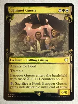 MTG / Banquet Guests / LTC / #450 / FOIL (Showcase Scrolls) / Rare / NM - Image 1