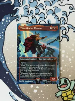 Thor, God of Thunder (Borderless Foil) - MSH 0338 - Pack Fresh Condition - MTG - Image 1