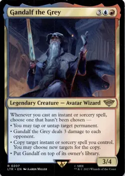 Gandalf the Grey LTR #207 Lord of the Rings Magic: The Gathering NM - Image 1