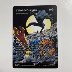 T'Challa's Protection - Teferi's Protection (Borderless) Marvel Superhero #51 M - Image 1