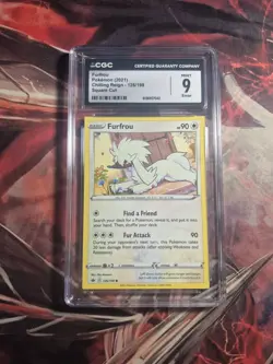 Furfrou SQUARE CUT ERROR CGC 9 Mint Pokemon Chilling Reign - 126/198 - Image 1