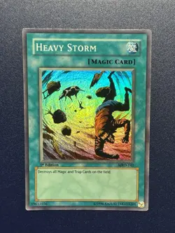 LP MP 1st Ed MRD-142 Heavy Storm Super Rare Yugioh Card Goat Format - Image 1