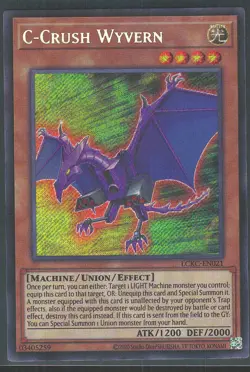 C-Crush Wyvern LCKC-EN021 Secret Rare Legendary Collection Kaiba Yu-Gi-Oh NM - Image 1