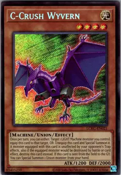 C-Crush Wyvern LCKC-EN021 Secret Rare Yu-Gi-Oh Unlimited NM/M - Image 1