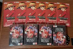One Piece TCG OP-16 The Time Of Battle Double Booster Pack + Carring On His Will - Image 1