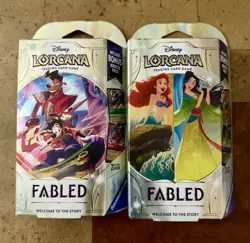 FACTORY SEALED Fabled Starter Decks (SET OF 2) Ravensburger Disney Lorcana - Image 1