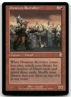 Dwarven Recruiter #186 (LP) Odyssey ODY Magic MTG - Image 1
