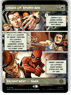 MTG Magic The Gathering Marvel's Spider-Man Card #218 Origin of Spider-Man - Image 1