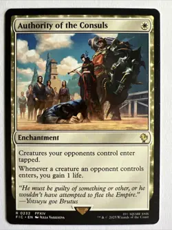 Authority of the Consuls Mtg NM Regular Commander Final Fantasy Magic - Image 1