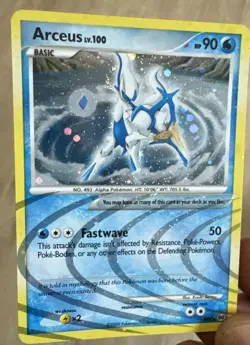 Pokemon TCG Arceus AR4 Holo Rare English 90 HP Fastwave 50 Basic Card - Image 2