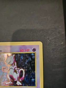 1999 Pokemon Game Base Set #10 Mewtwo Holo 1st Edition Shadowless - Image 3