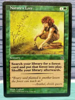 MTG 1X Nature's Lore X1 Portal Second Age Magic - HP - Image 1