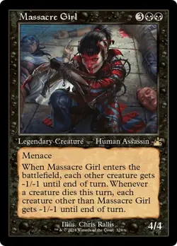 MTG - Massacre Girl - Retro Frame - Ravnica Remastered - Magic the Gathering - Image 1
